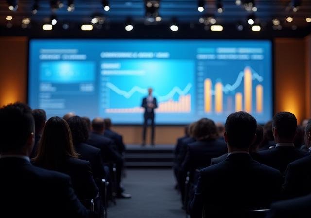 A professional financial conference in a modern Johannesburg venue